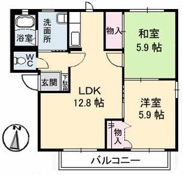 シャーメゾン西久万 B棟の物件間取画像